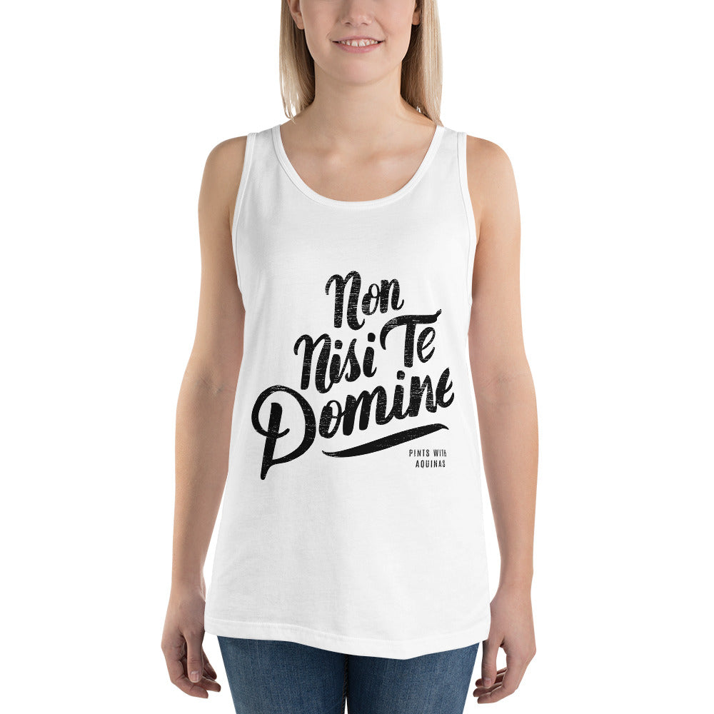 Non Nisi Te Domine Tank Top (White)