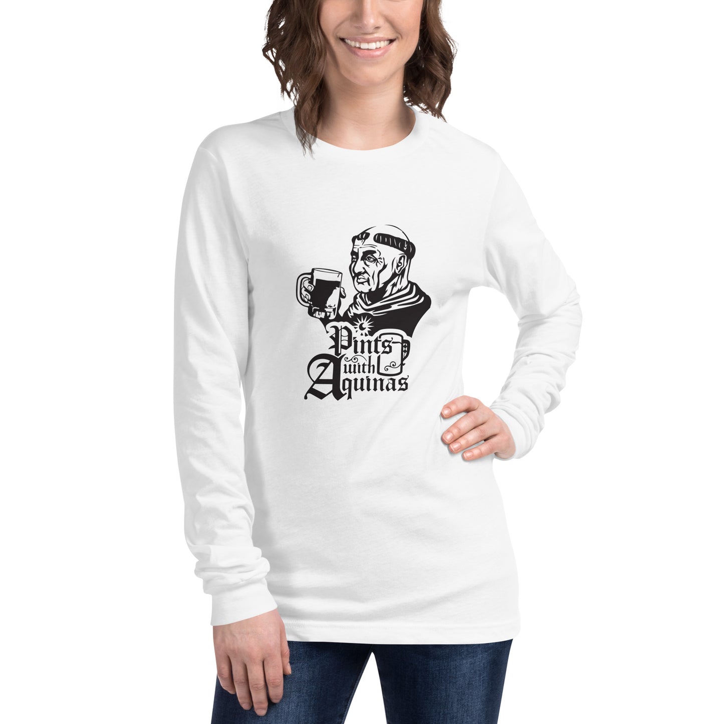 Vintage Logo Long Sleeve Tee (White)