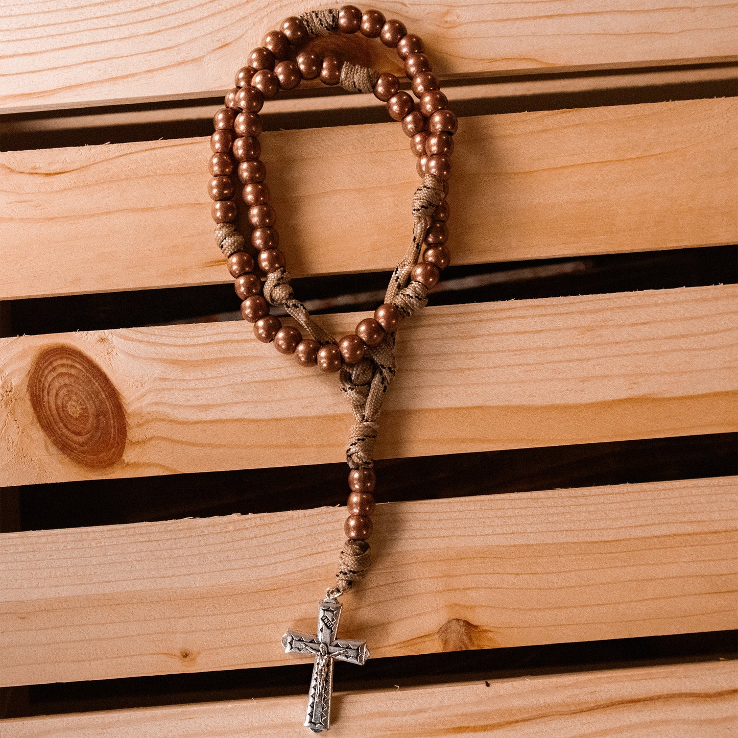 Copper Paracord Rosary