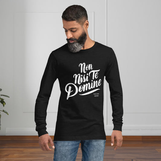 Non Nisi Te Domine Long Sleeve Tee (Black)