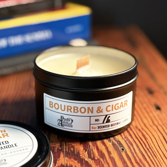Bourbon & Cigar Beeswax Candle