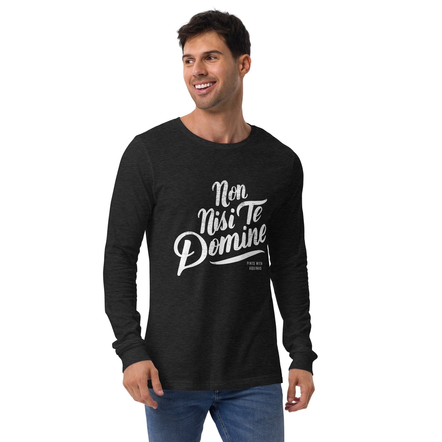 Non Nisi Te Domine Long Sleeve Tee (Black)