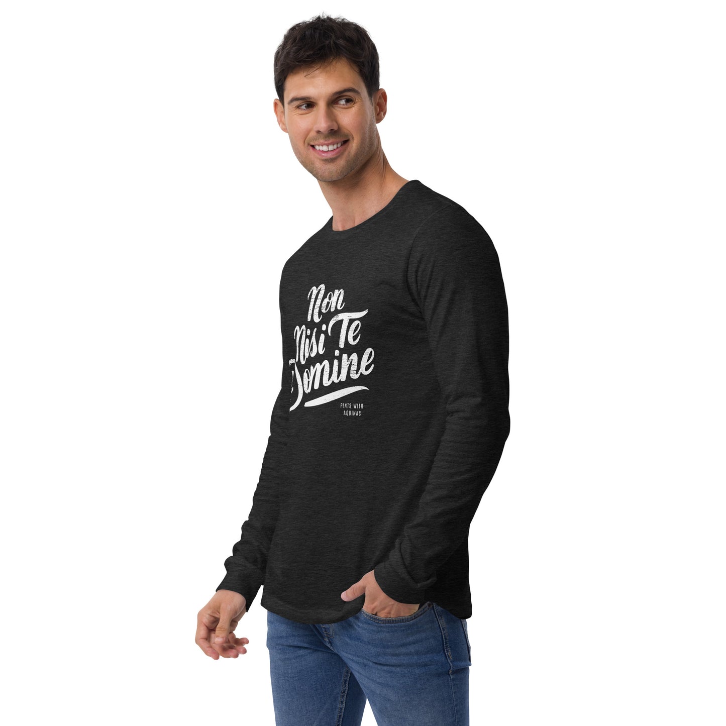 Non Nisi Te Domine Long Sleeve Tee (Black)